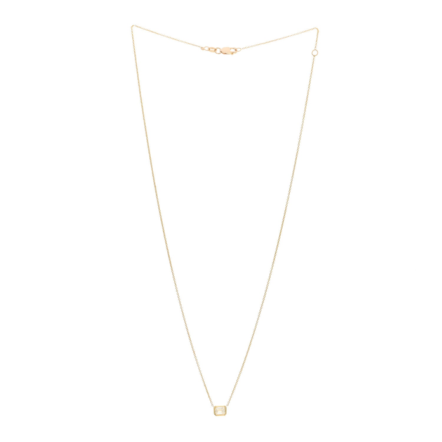 Roberto Coin 18K Yellow Gold Diamond .35ct Diamonds By The Inch Necklace 3 of 4