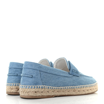 Hermes Denim Canvas Womens Trip Espadrilles 37 Bleu Clair 4 of 8