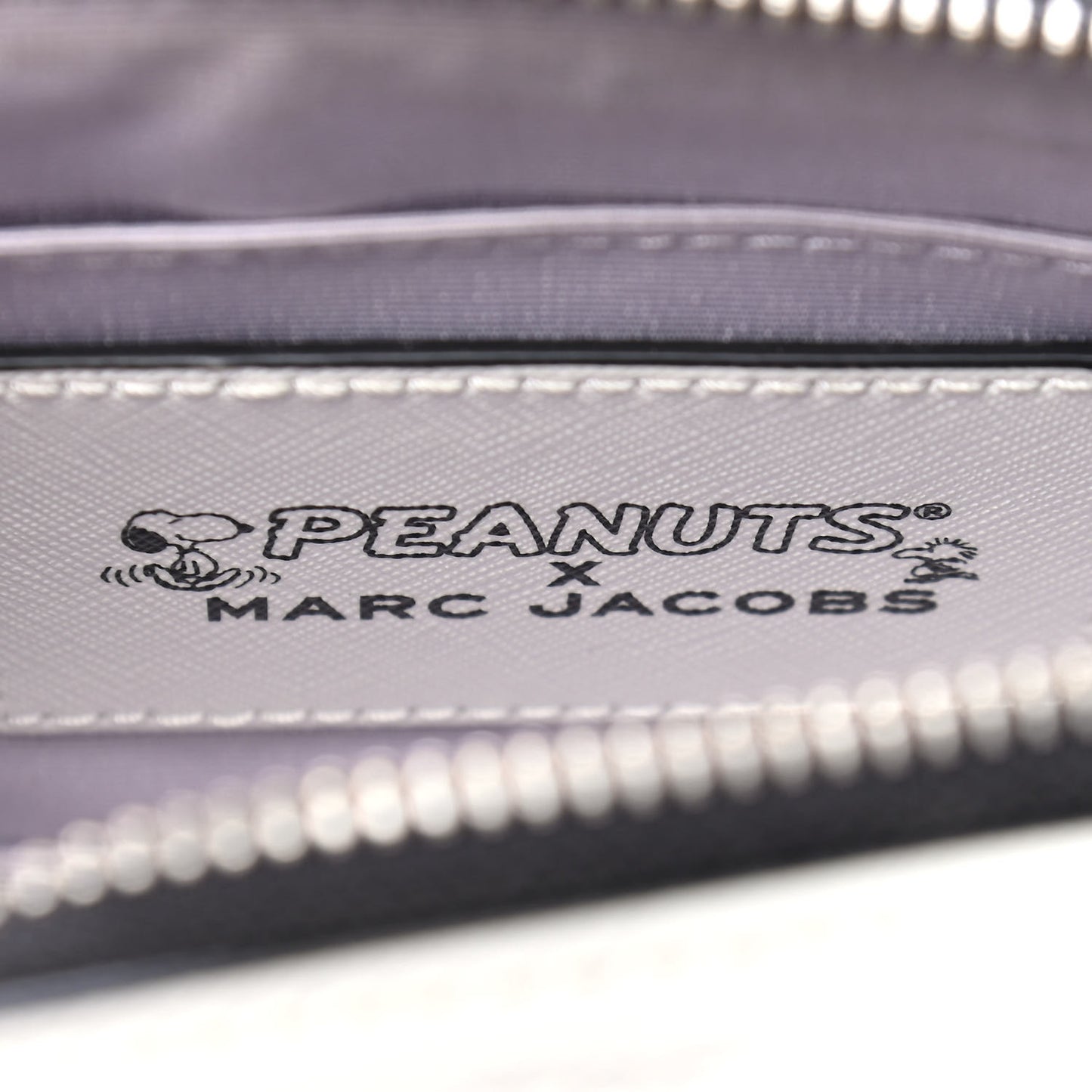 X Peanuts Saffiano Small Snoopy Snapshot Camera Bag White Black