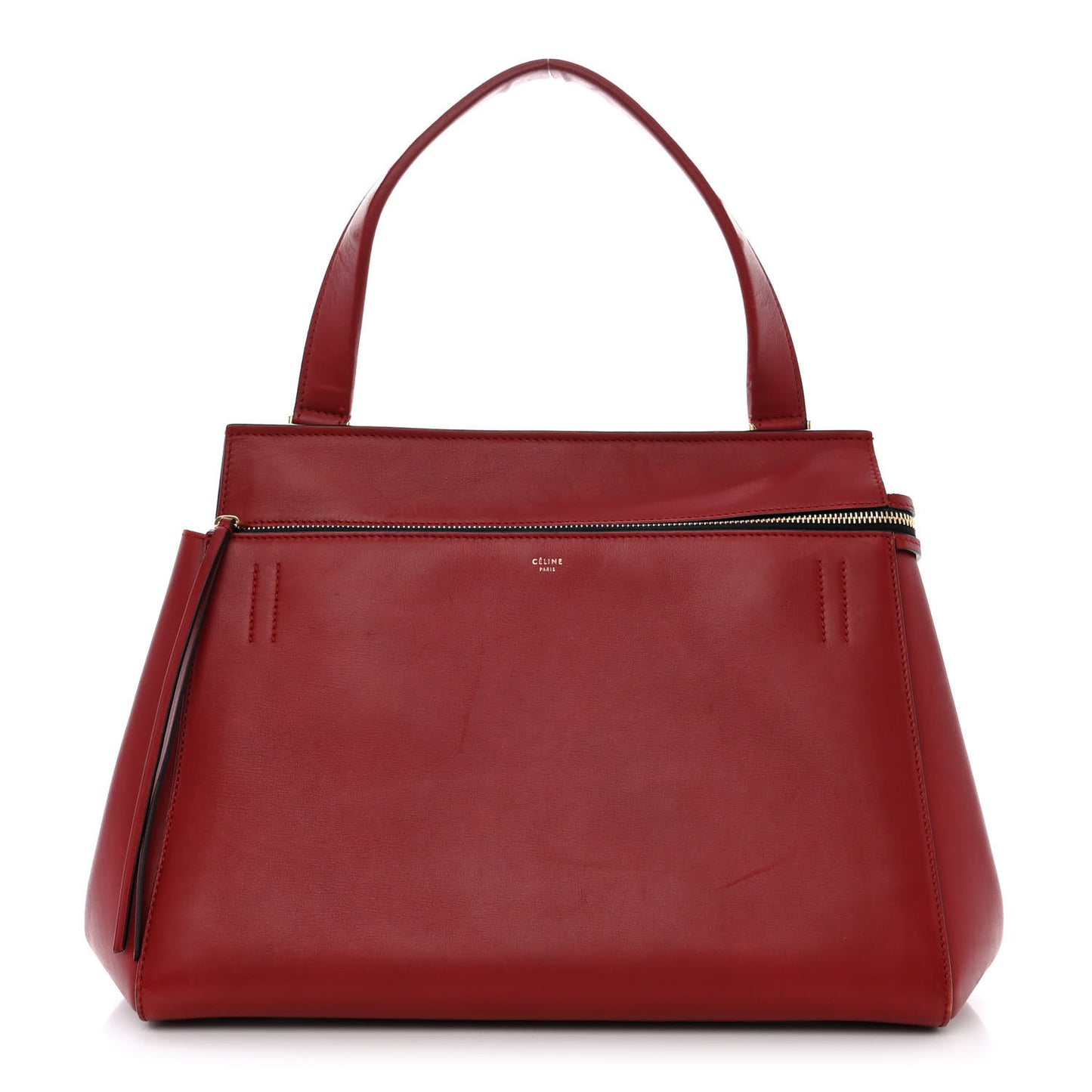 Smooth Calfskin Medium Edge Shoulder Bag Red