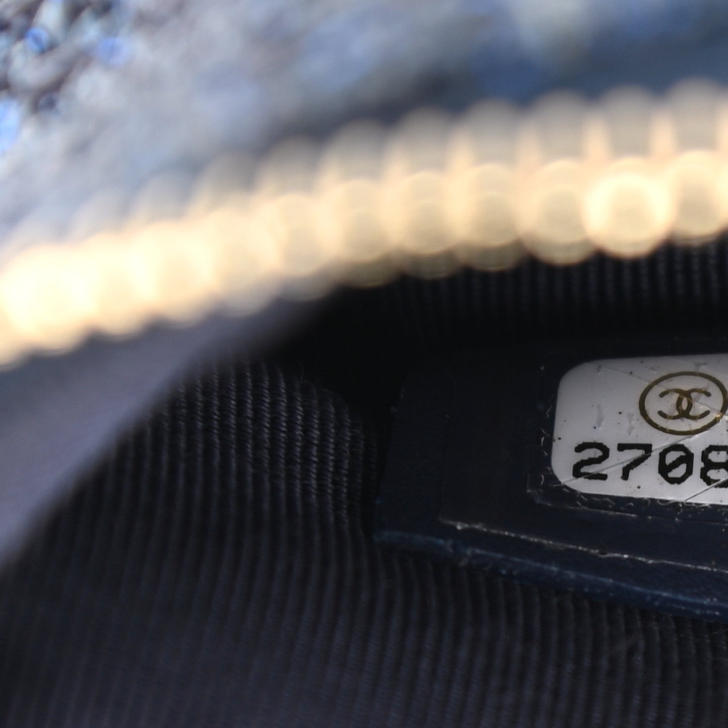 Woven Straw Raffia Deauville Cosmetic Pouch Blue