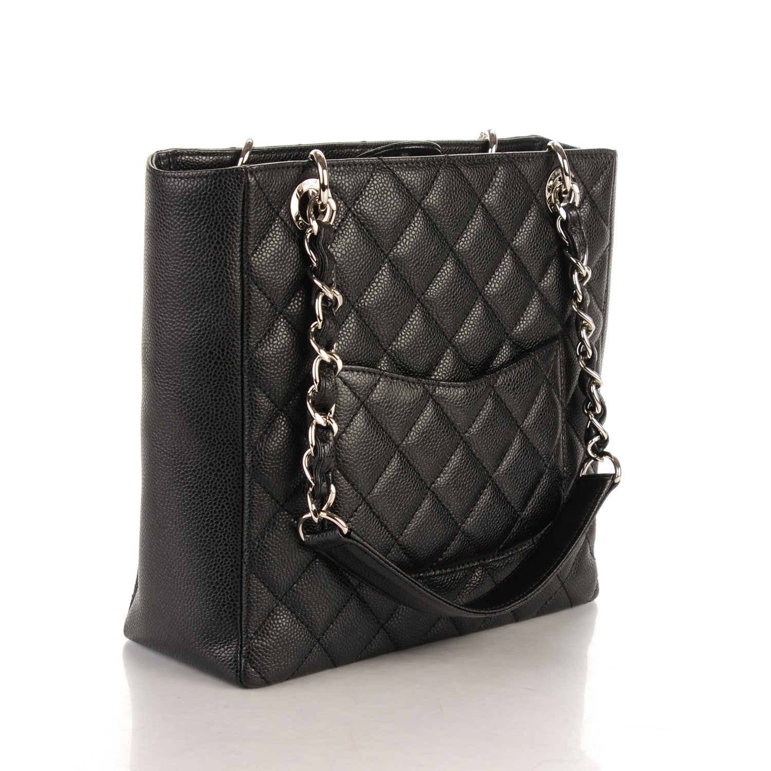 Chanel Caviar Quilted Petit Shopping Tote PST Black 3 of 7