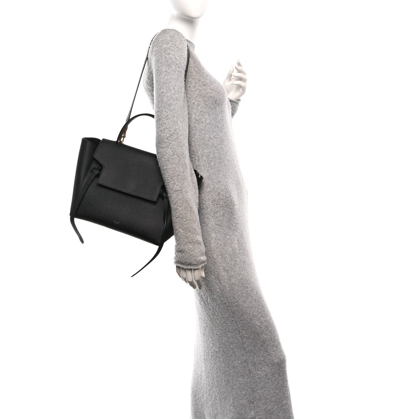 Grained Calfskin Mini Belt Bag Black