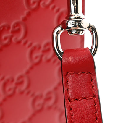 Gucci Guccissima Medium Documents Holder Hibiscus Red 9 of 11