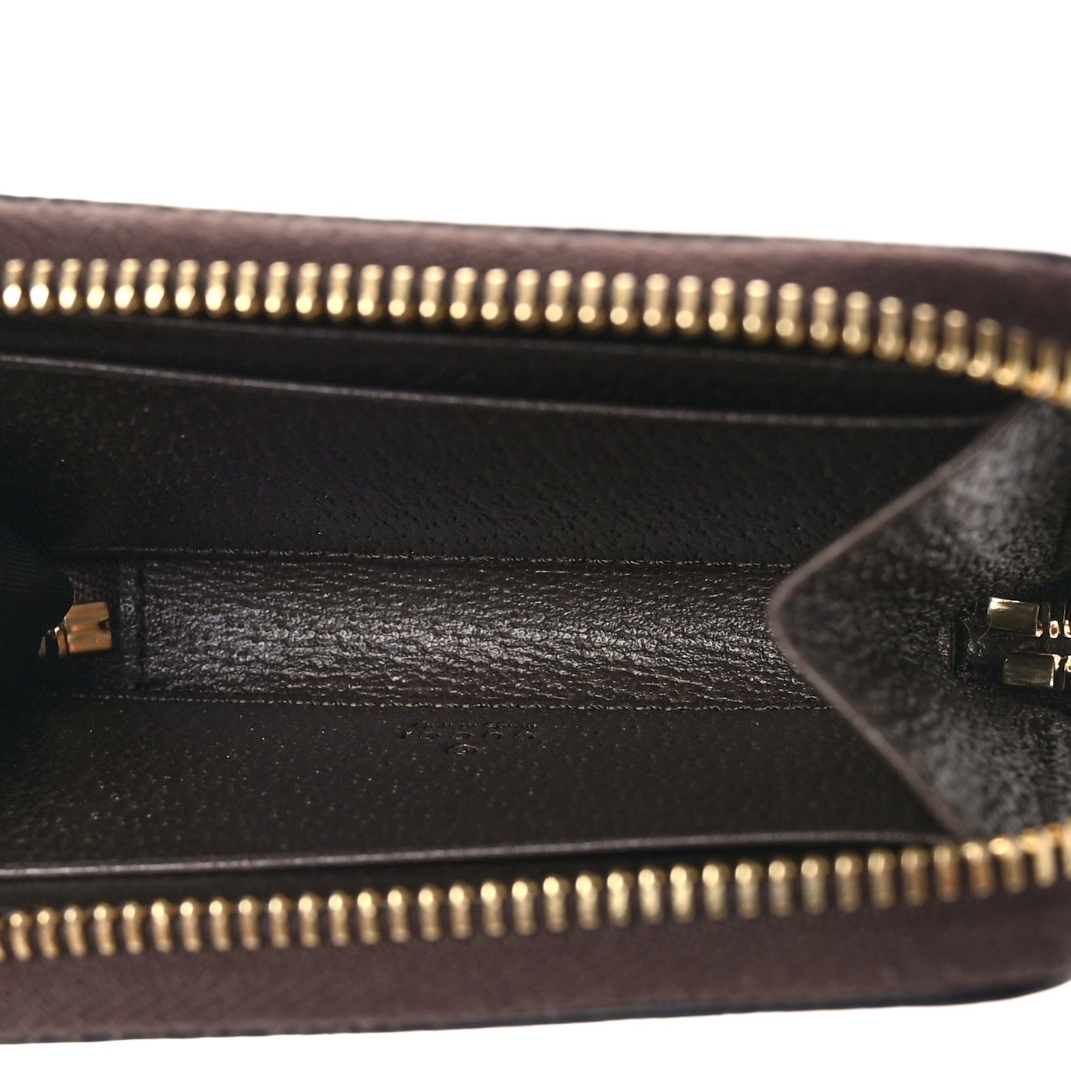 Gucci GG Supreme Monogram Textured Dollar Calfskin Web Ophidia Zip Around Card Case Wallet Beige Ebony New Acero 5 of 9