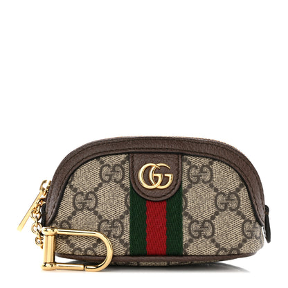 Gucci GG Supreme Monogram Web Ophidia Dome Key Pouch Beige New Acero 1 of 11