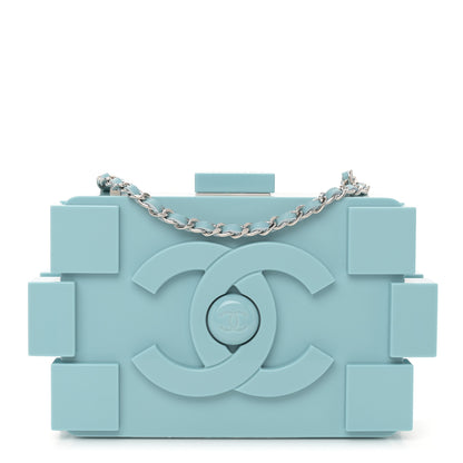 Chanel Plexiglass Boy Brick Lego Clutch Light Blue 1 of 12