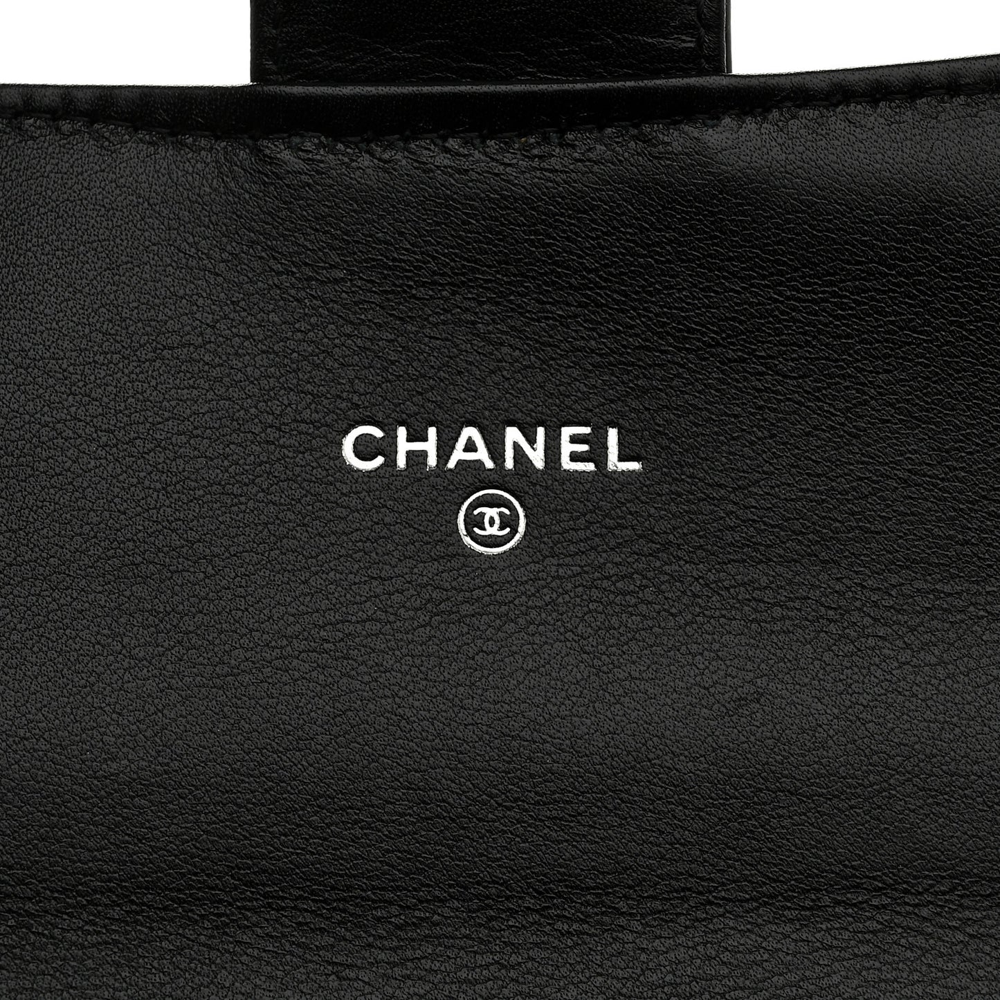 Striated Patent Quilted Travel Wallet Black