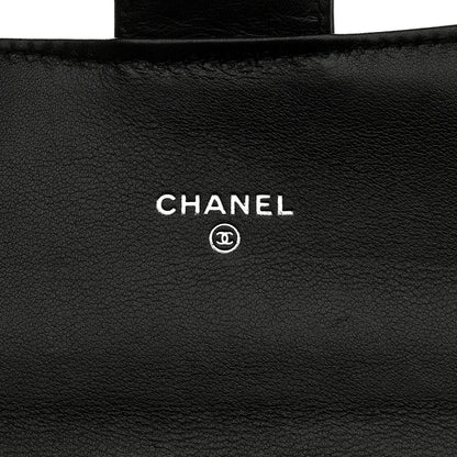 Chanel Striated Patent Quilted Travel Wallet Black 6 of 9