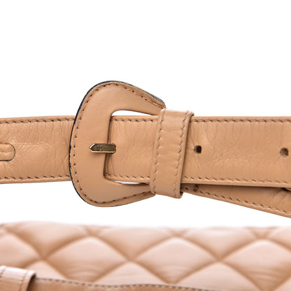 Chanel Lambskin Quilted Flap Waist Belt Bag 70 28 Beige 10 of 16