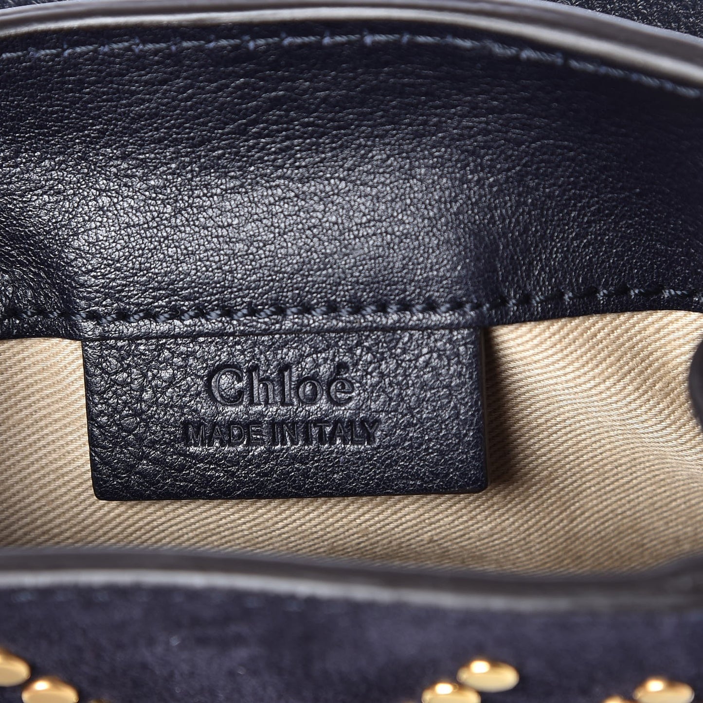 Suede Calfskin Studded Mini Faye Backpack Blue