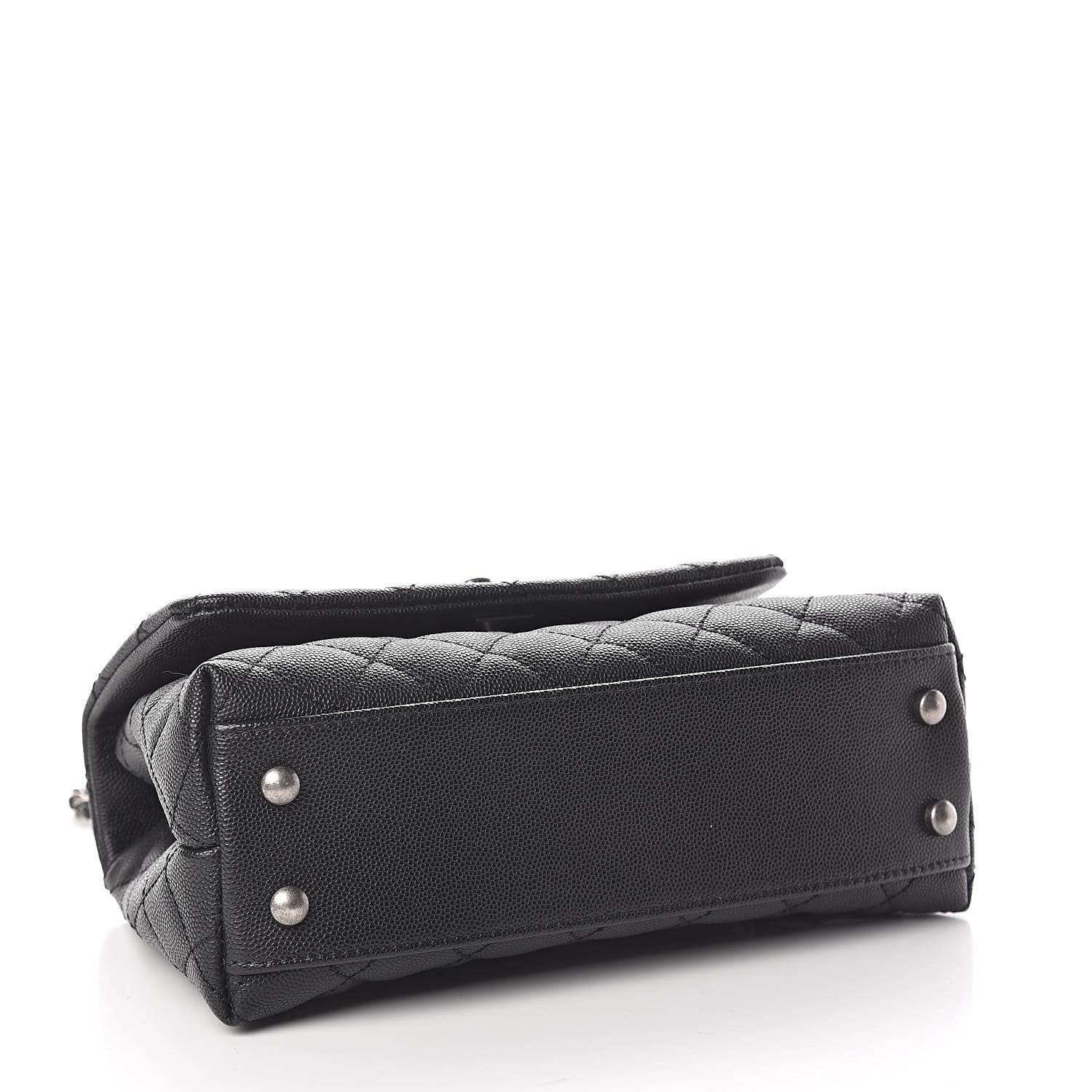 Chanel Caviar Lizard Quilted Mini Coco Handle Flap Black 4 of 11