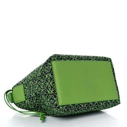 Loewe Jacquard Anagram Calfskin Small Cubi Bag Apple Green 4 of 11