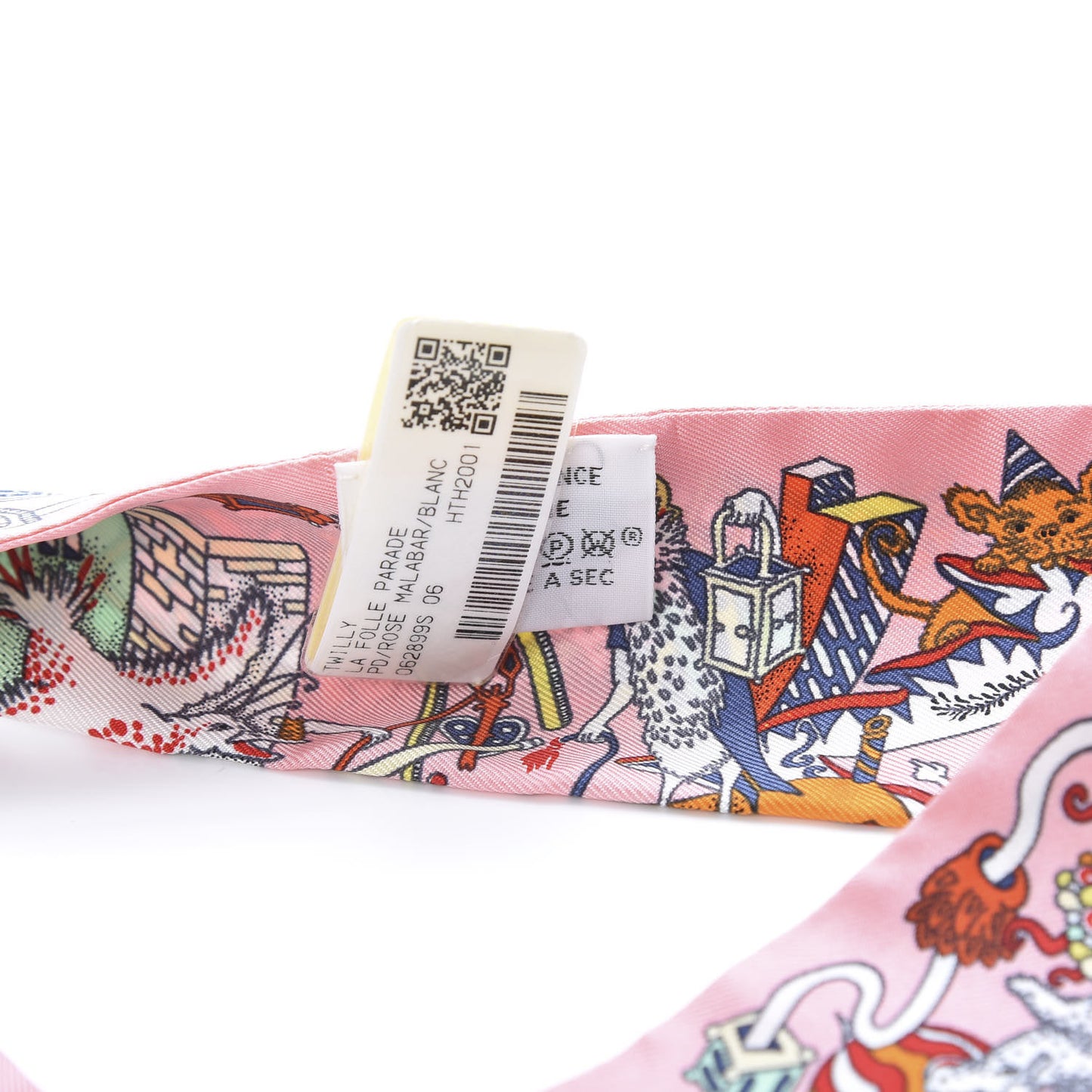 Silk La Folle Parade Twilly Rose Malabar White