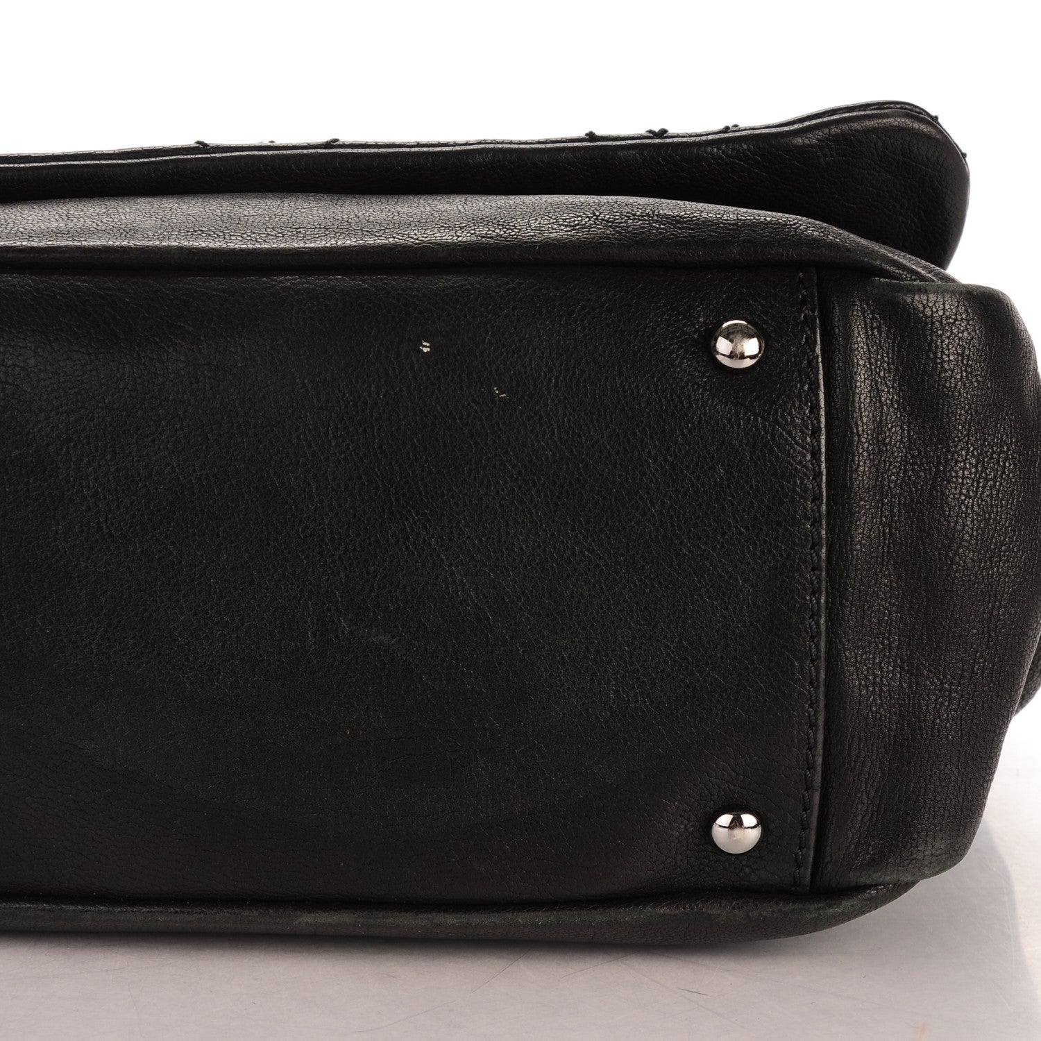 Chanel Calfskin Diamond Stitch Accordion Flap Black 7 of 9