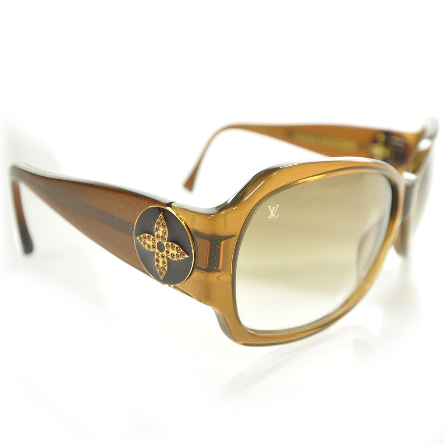 Ursula Strass Glitter Sunglasses Dark Honey