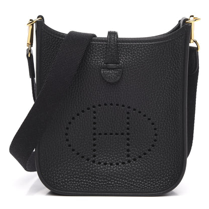 Hermes Taurillon Clemence Evelyne TPM Black 1 of 10