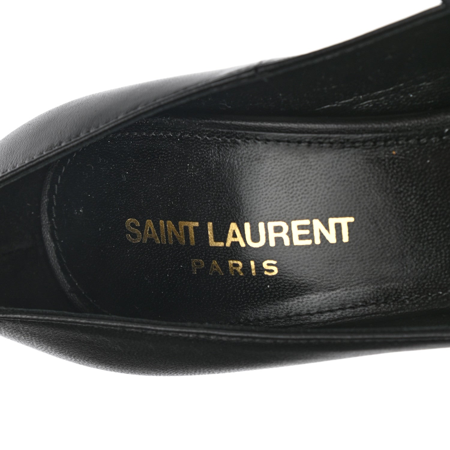 Saint Laurent Calfskin Opyum 110 Pumps 37 Black Gold 7 of 7