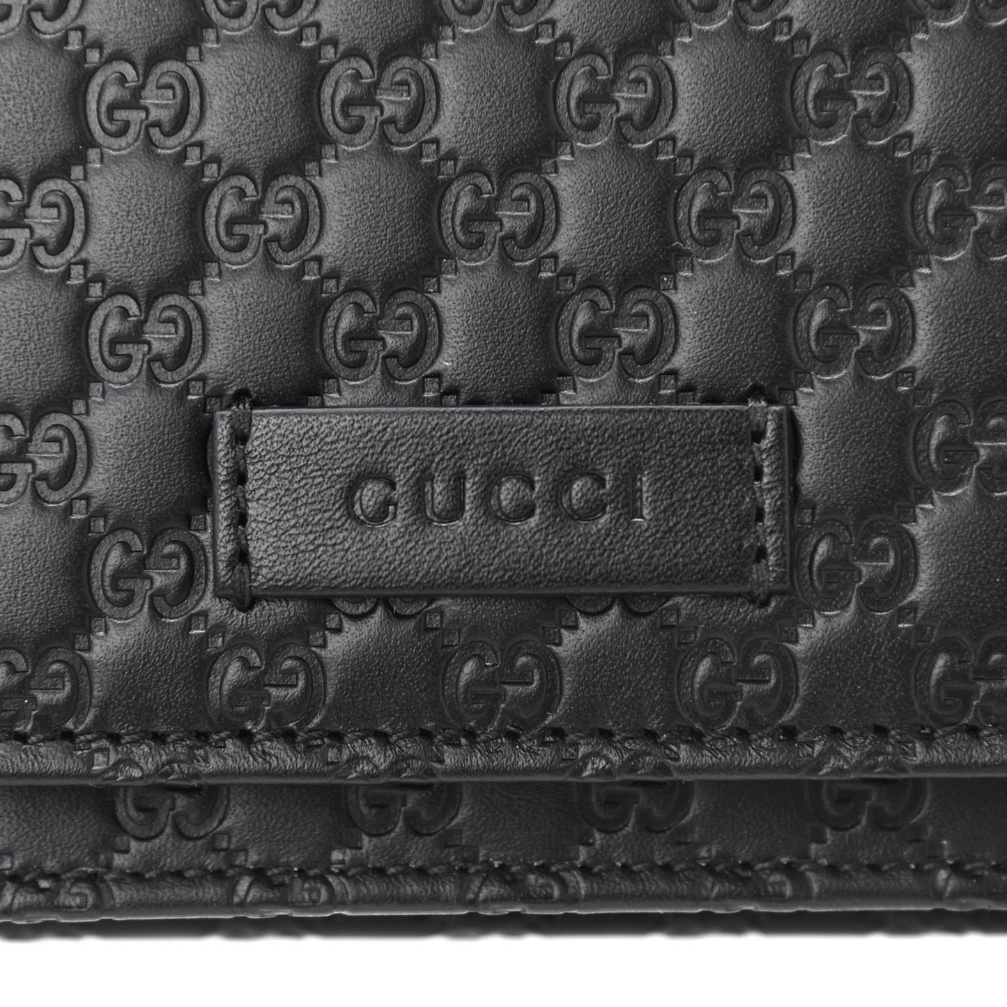 Microguccissima Crossbody Wallet Black