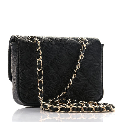 Chanel Caviar Quilted Mini Chain Belt Bag Black 3 of 9