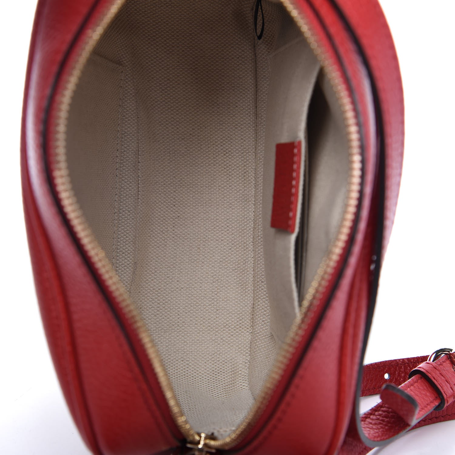 Gucci Pebbled Calfskin Small Soho Disco Bag Tabasco Red 5 of 10