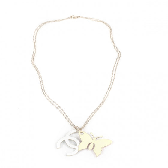 Chanel Resin Butterfly CC Necklace Multicolor 1 of 6