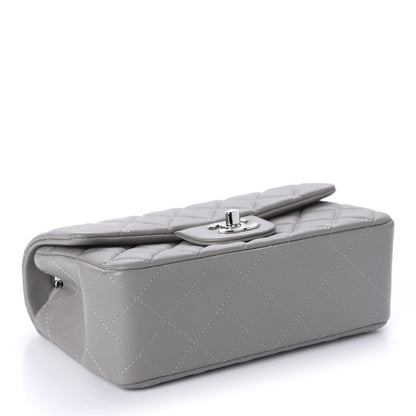 Chanel Lambskin Quilted Mini Rectangular Flap Grey 4 of 10
