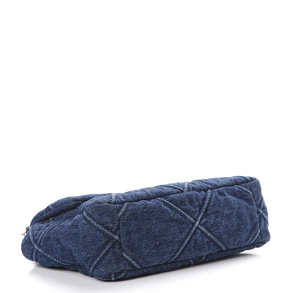 Chanel Denim Quilted Medium 19 Flap Blue 3 of 10