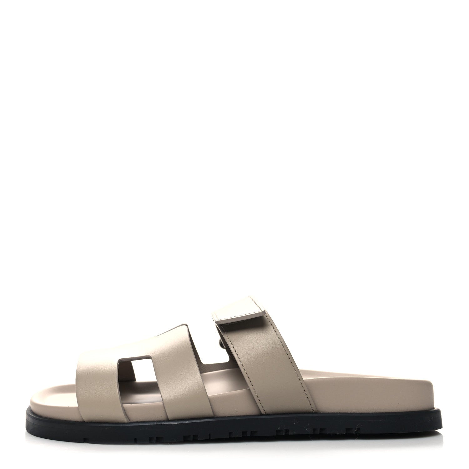 Hermes Calfskin Womens Chypre Sandals 39 Beige Mastic 1 of 8