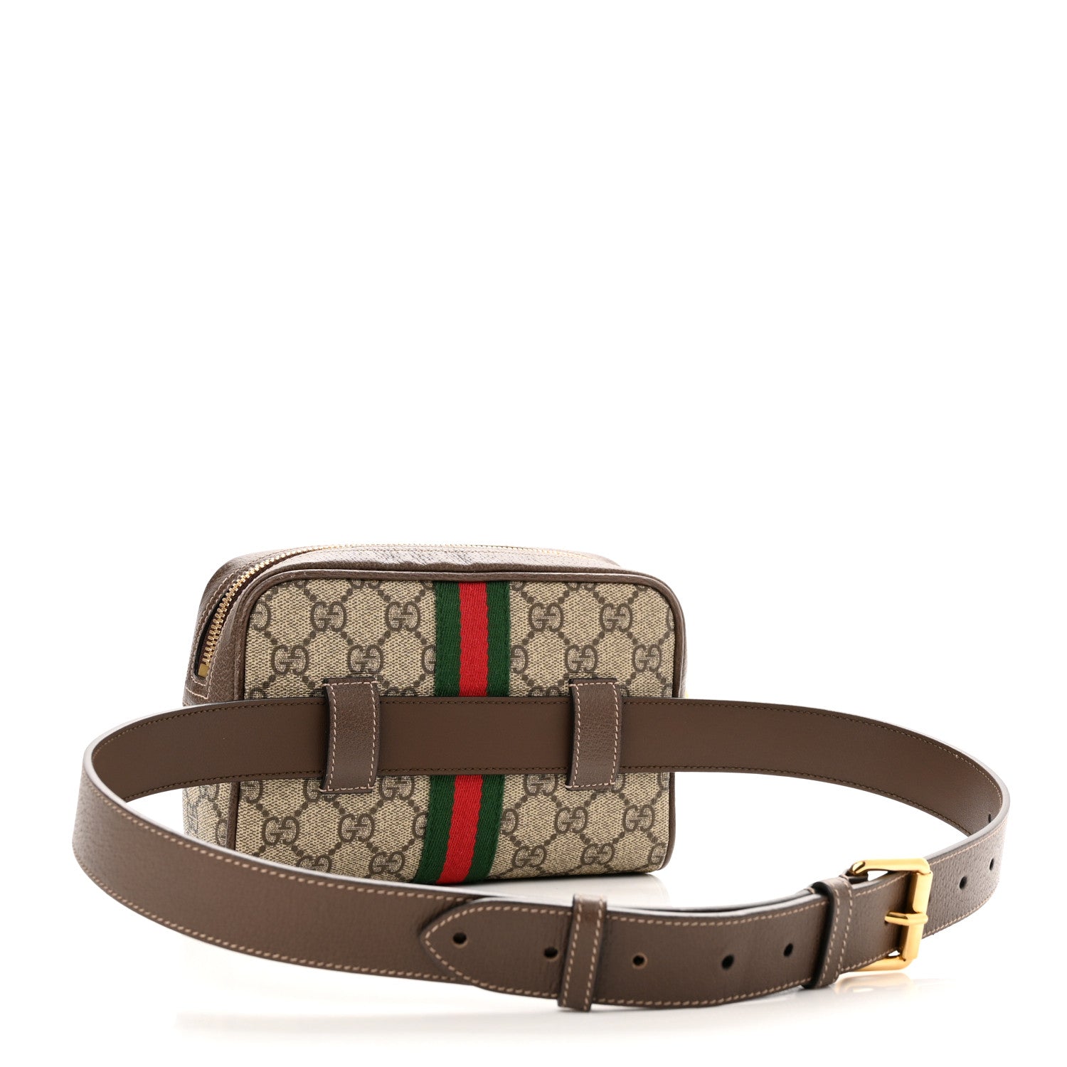 Gucci GG Supreme Monogram Web Small Ophidia Belt Bag 85 34 Dark Brown 3 of 11