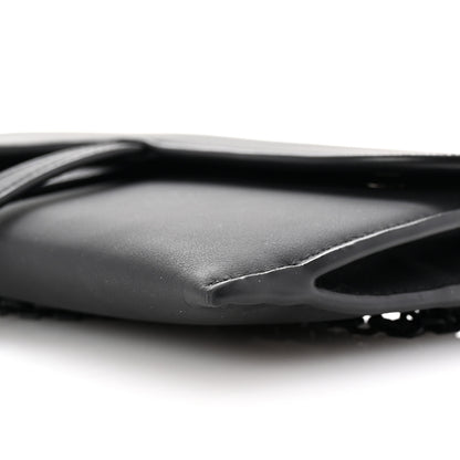 Christian Dior Ultra Matte Calfskin Saddle Chain Wallet Pouch Black 9 of 9