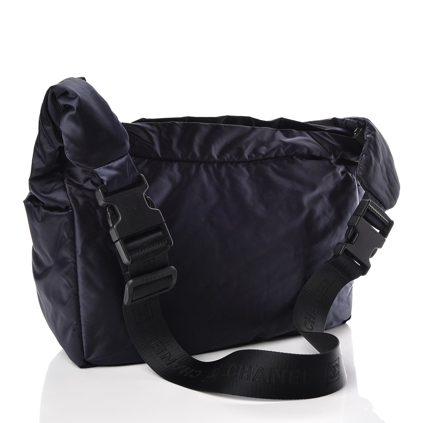 Nylon Quilted Sport Shoulder Bag Navy