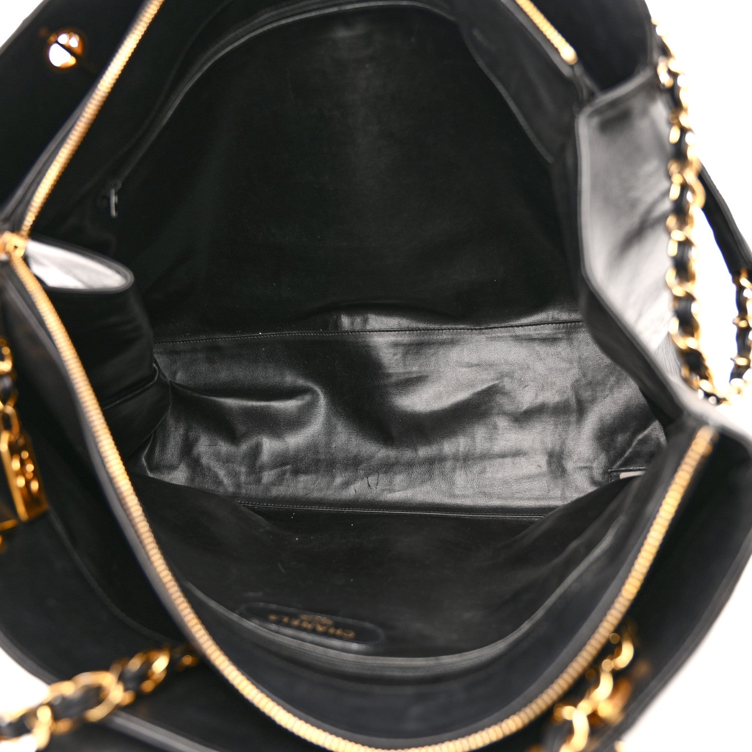 Chanel Calfskin Stitched XL Weekender Black 6 of 13