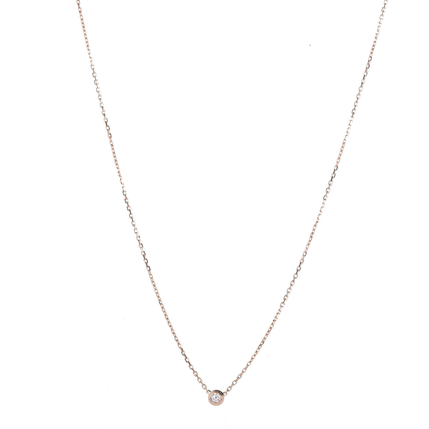 Cartier 18K Pink Gold Diamond XS D'Amour Pendant Necklace 1 of 6