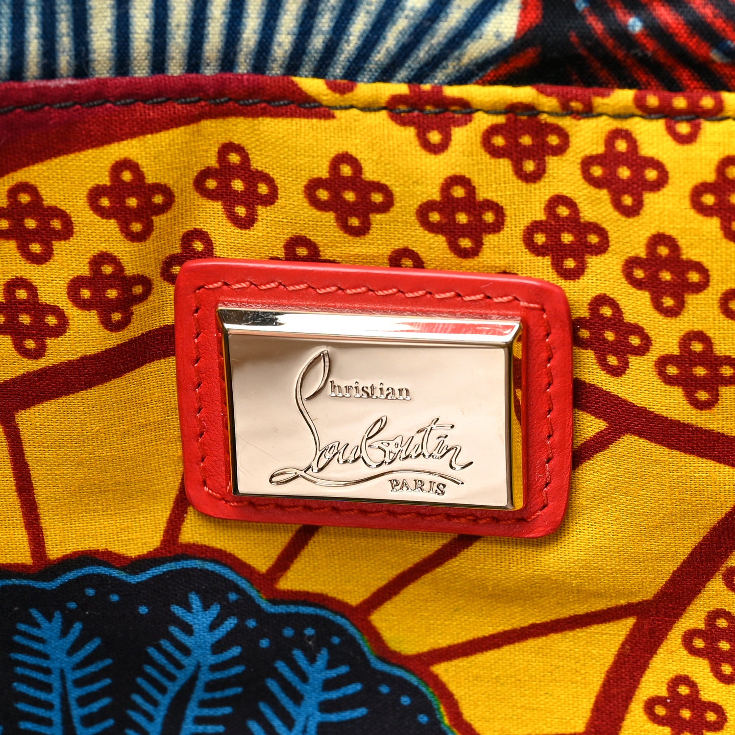 Christian Louboutin Tissu Calfskin Africaba Tote Multicolor 6 of 8