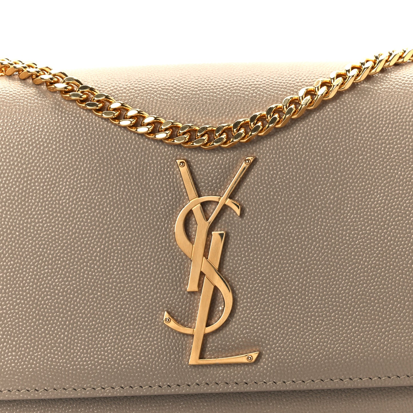 Grain De Poudre Small Monogram Kate Satchel Dark Beige
