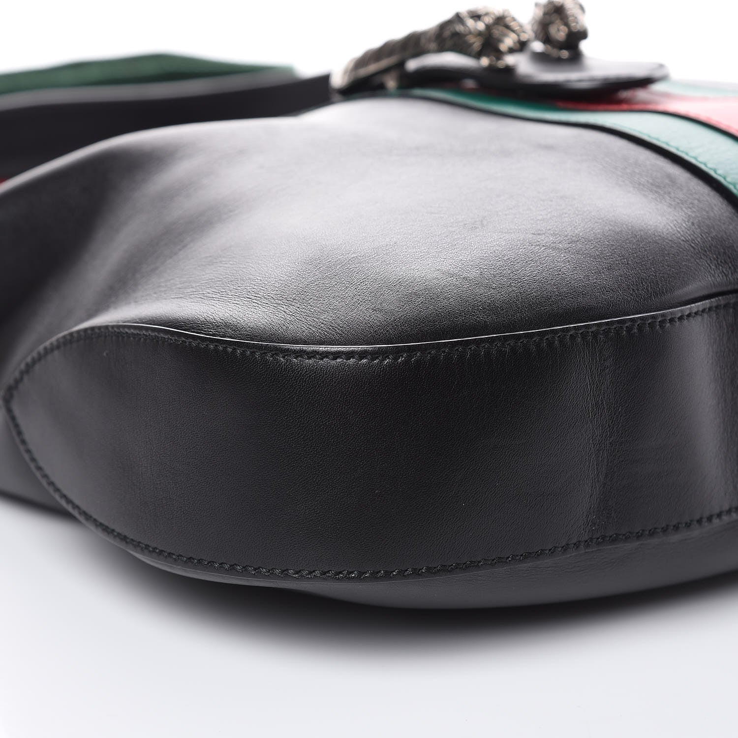 Gucci Calfskin Web Stripe Medium Dionysus Hobo Black 8 of 15