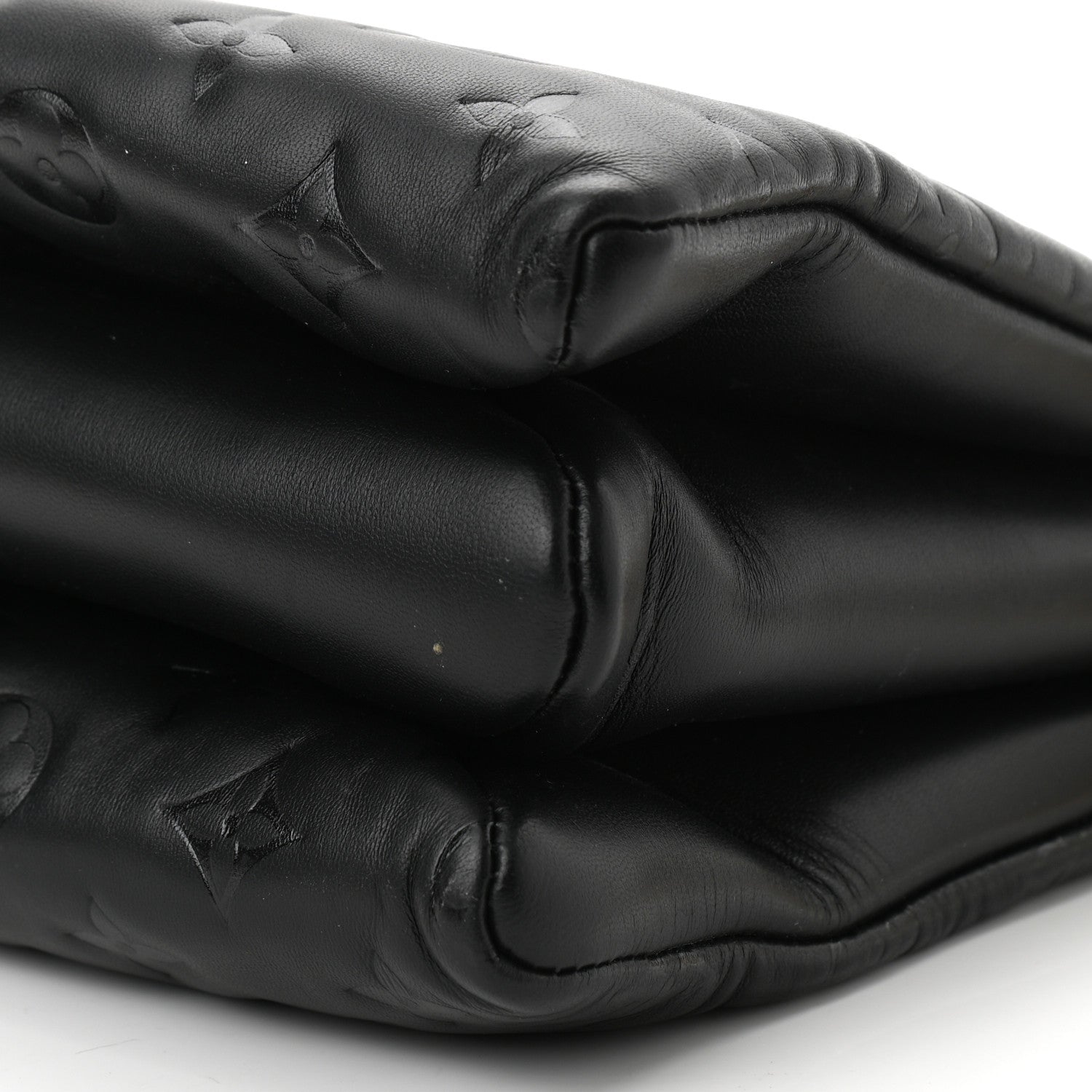 Louis Vuitton Lambskin Embossed Monogram Coussin PM Black 9 of 10