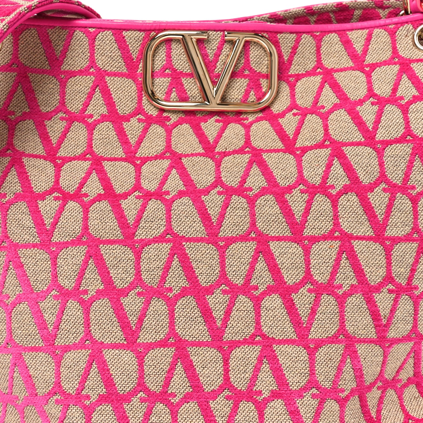 Toile Iconographe Vlogo All In Shopping Bag Natural Pink PP