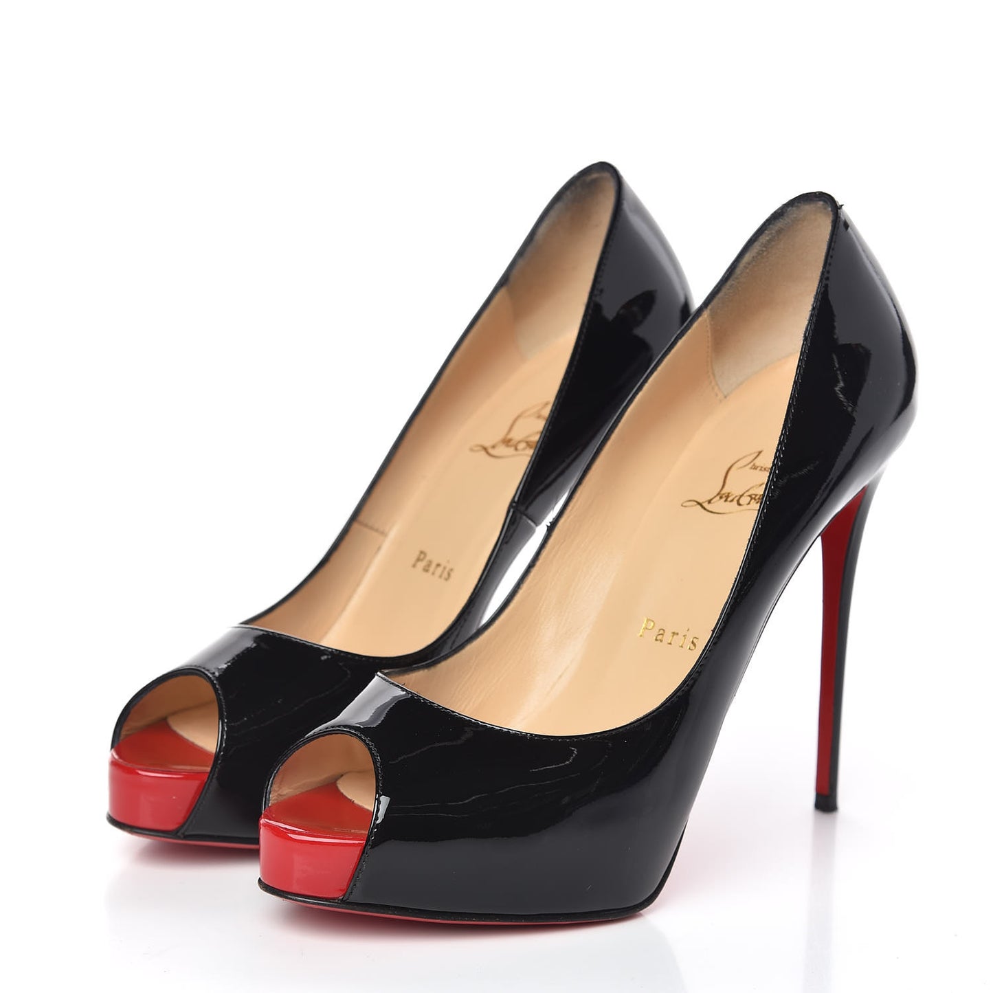 Patent New Very Prive 120 Pumps 38.5 Black Red