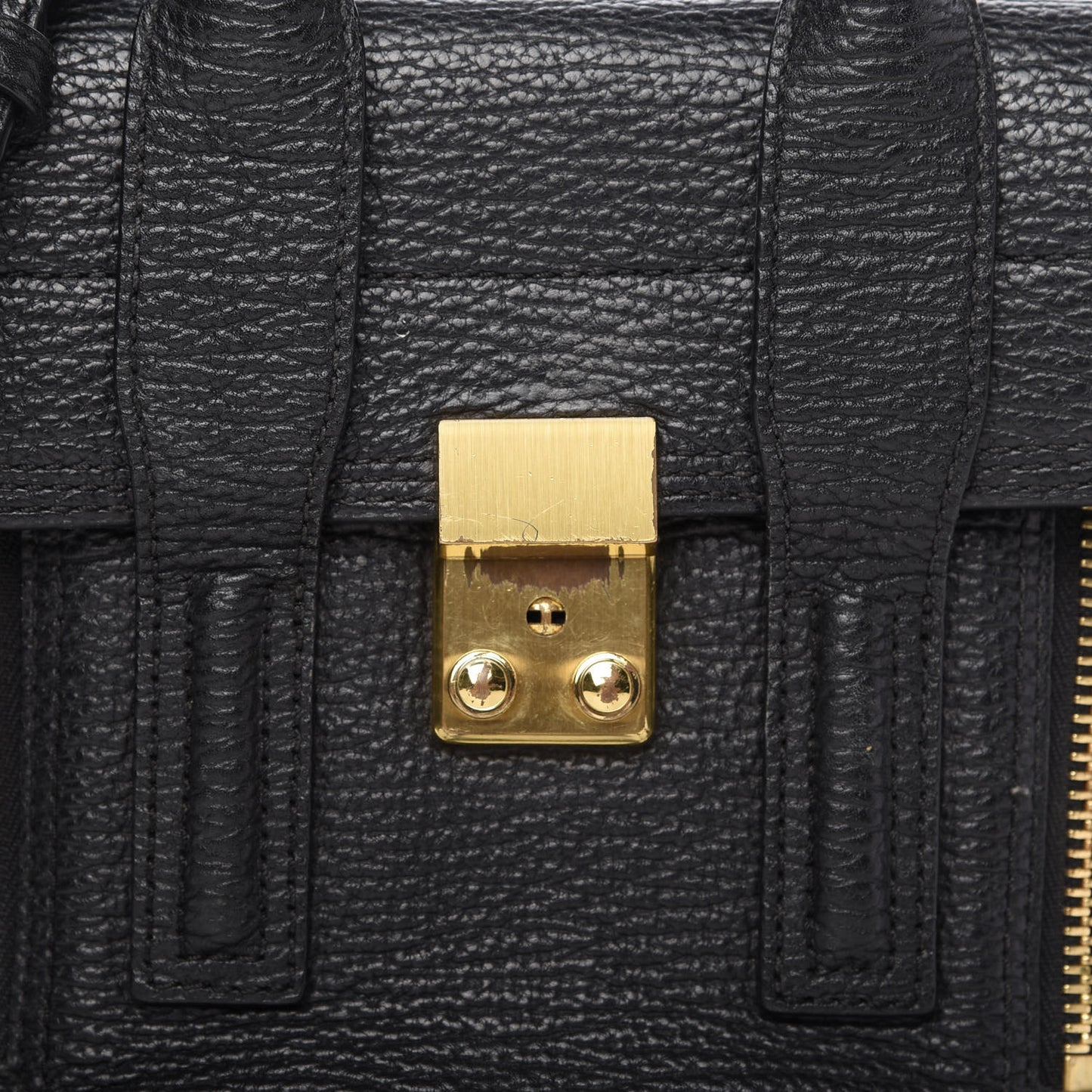 Textured Calfskin Mini Pashli Satchel Black