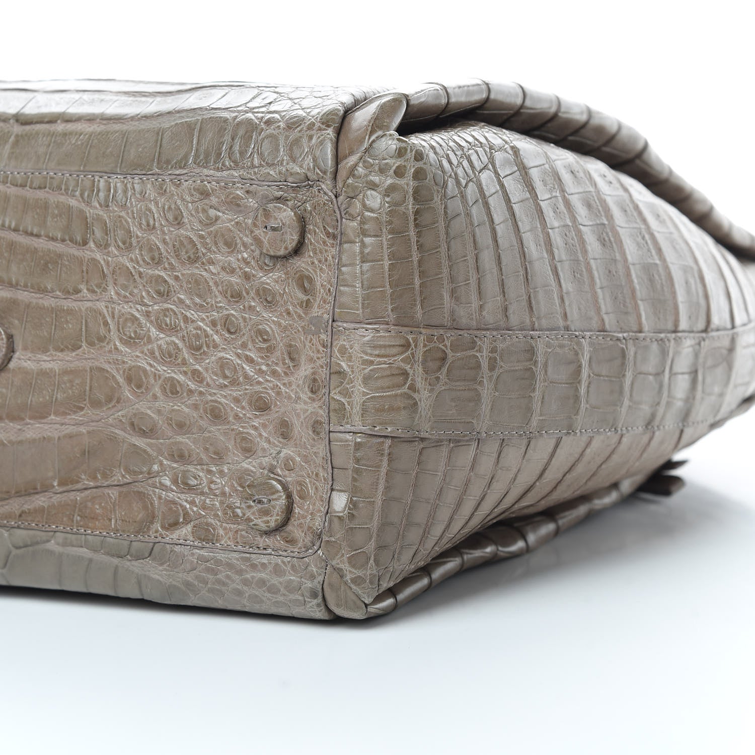 Nancy Gonzalez Crocodile Shoulder Bag Taupe 10 of 11