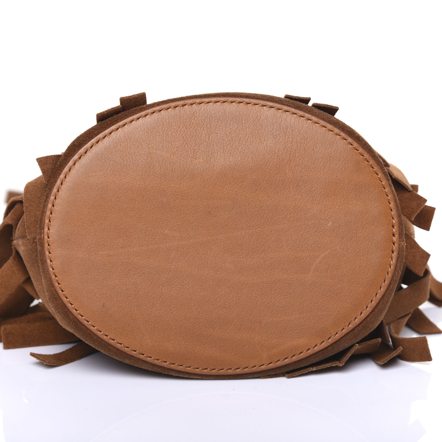 Suede Fringe Mini Bucket Bag