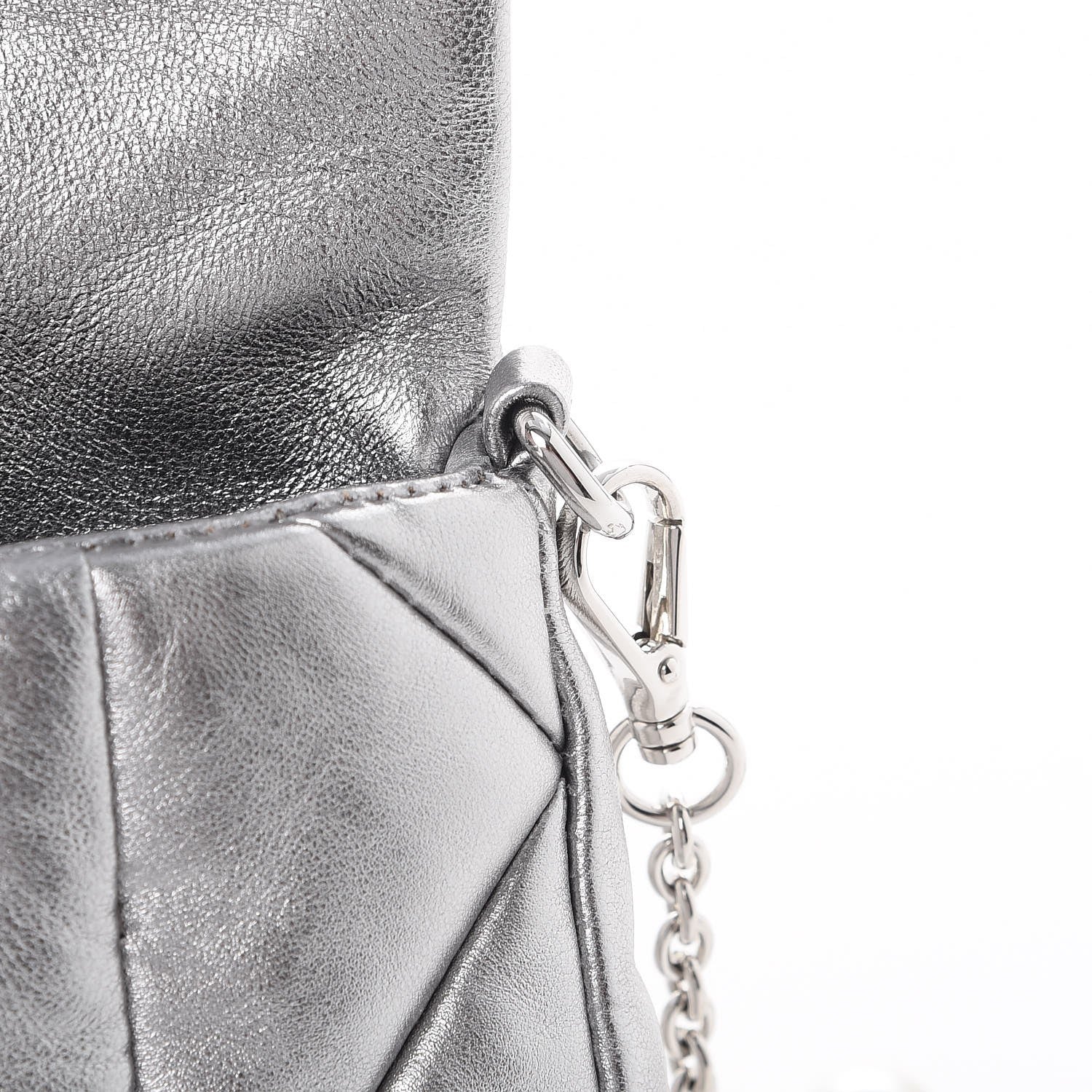 Miu Miu Nappa Patch Pearl Shoulder Bag Cromo 11 of 14
