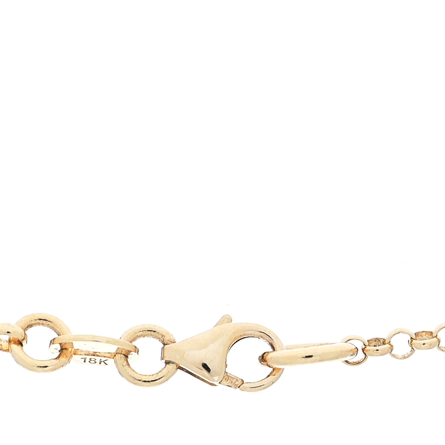 Foundrae 18K Yellow Gold Diamond Small Strength Mixed Belcher Chain Necklace 5 of 6