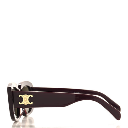 Celine Acetate Triomphe Sunglasses CL40216U Dark Aubergine 3 of 7