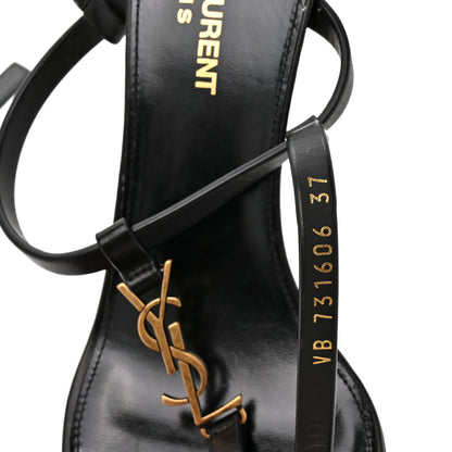 Saint Laurent Calfskin Cassandra 60 Sandals 37 Black 9 of 10