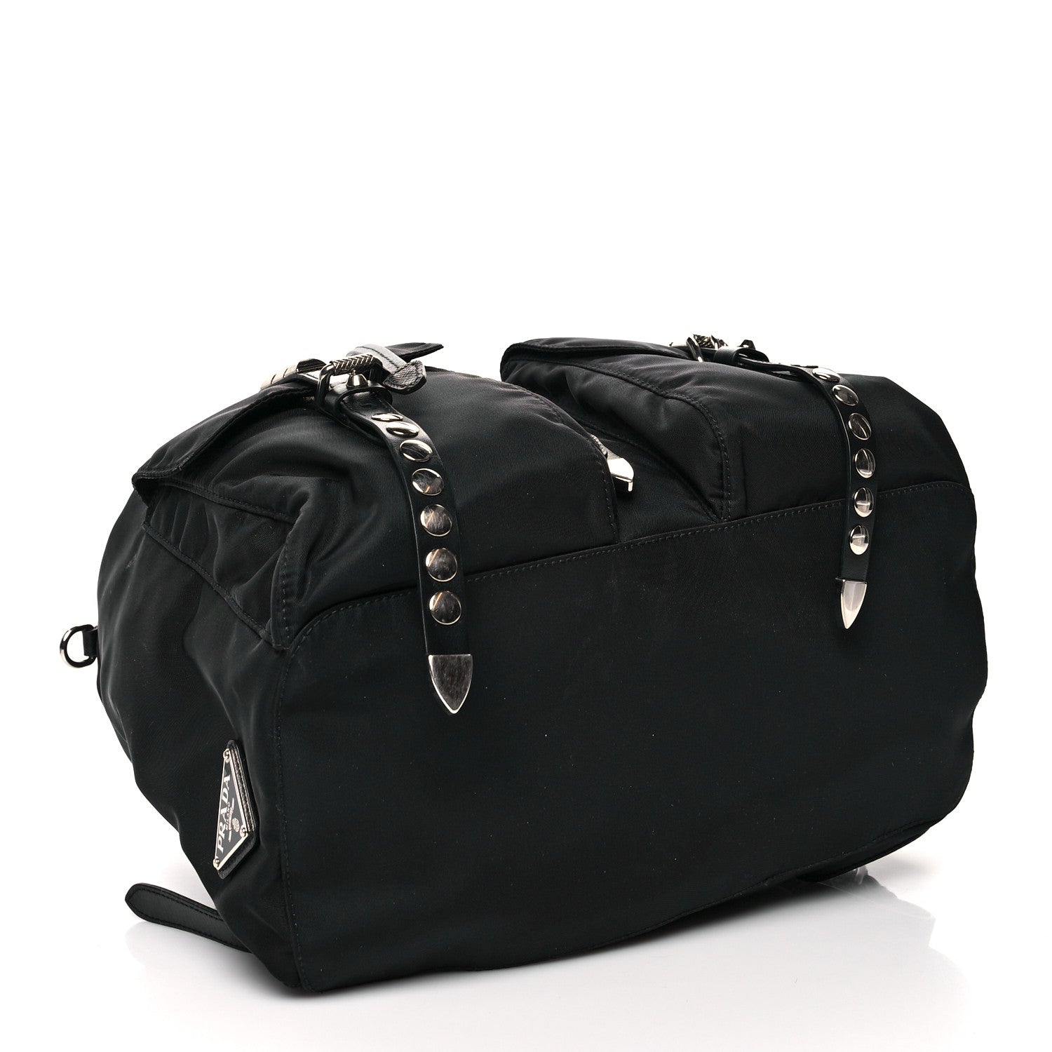 Prada Nylon New Vela Studded Backpack Black 3 of 11