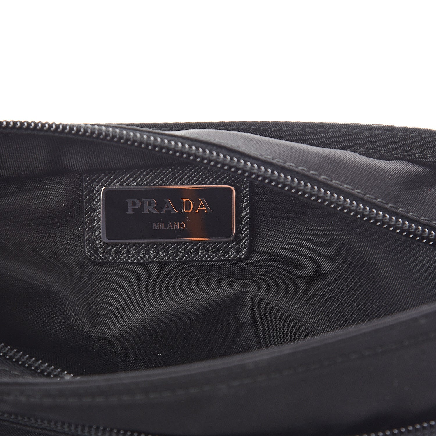 Prada Nylon Vela Flat Messenger Bag Black 6 of 8