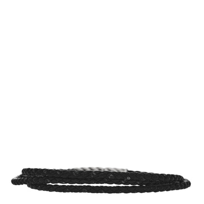 David Yurman Sterling Silver Leather Mens Chevron Triple-Wrap Bracelet Black 3 of 4